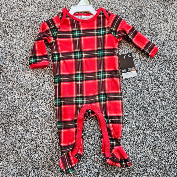 Baby boy bundle 3 mos. 8-12.5lbs. Holiday/Winter 5pcs. okie dokie NWT - Picture 2 of 10